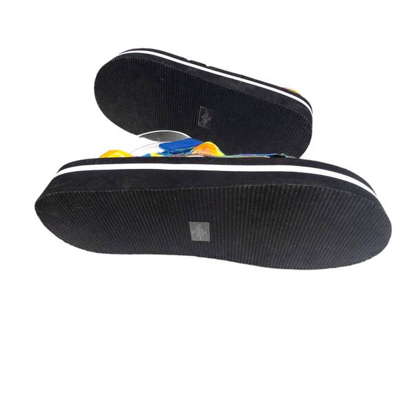 Nine West Camping Platform Sandals Rainbow Tie Dye Women's size 9 Colorful - Picture 6 of 7